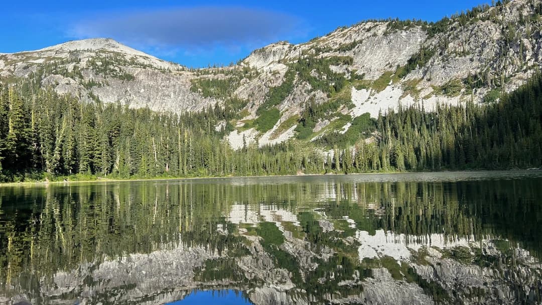 a view of the lake on Blue Lake trail