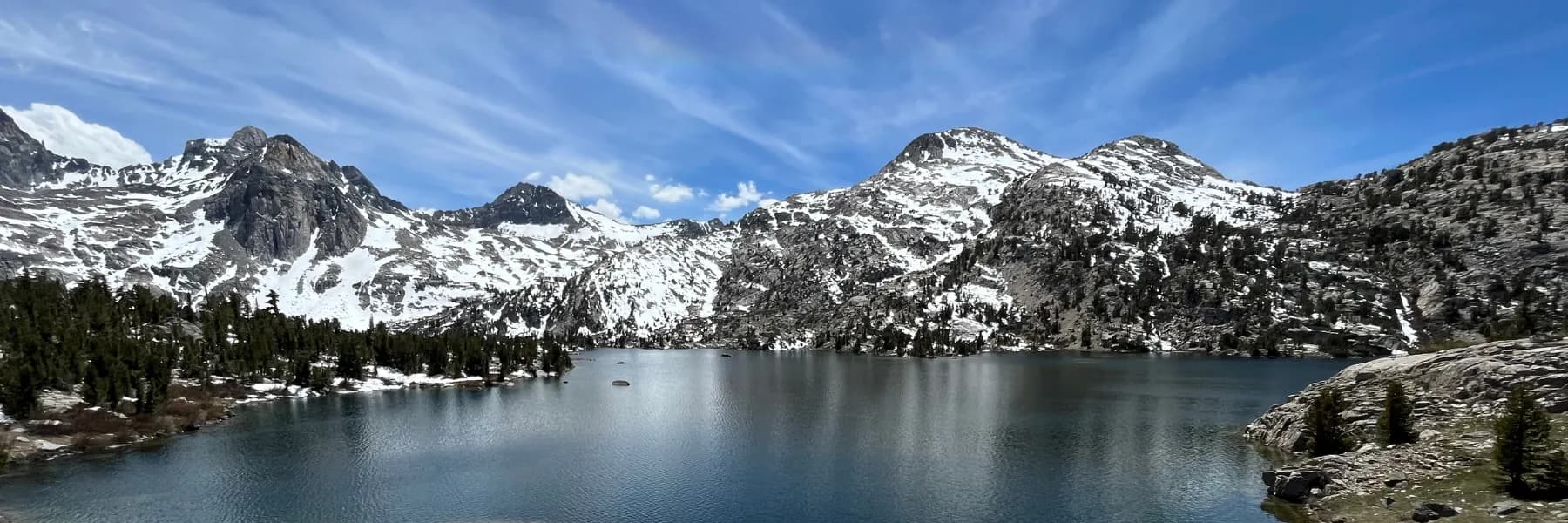 huge snow topped mountains...