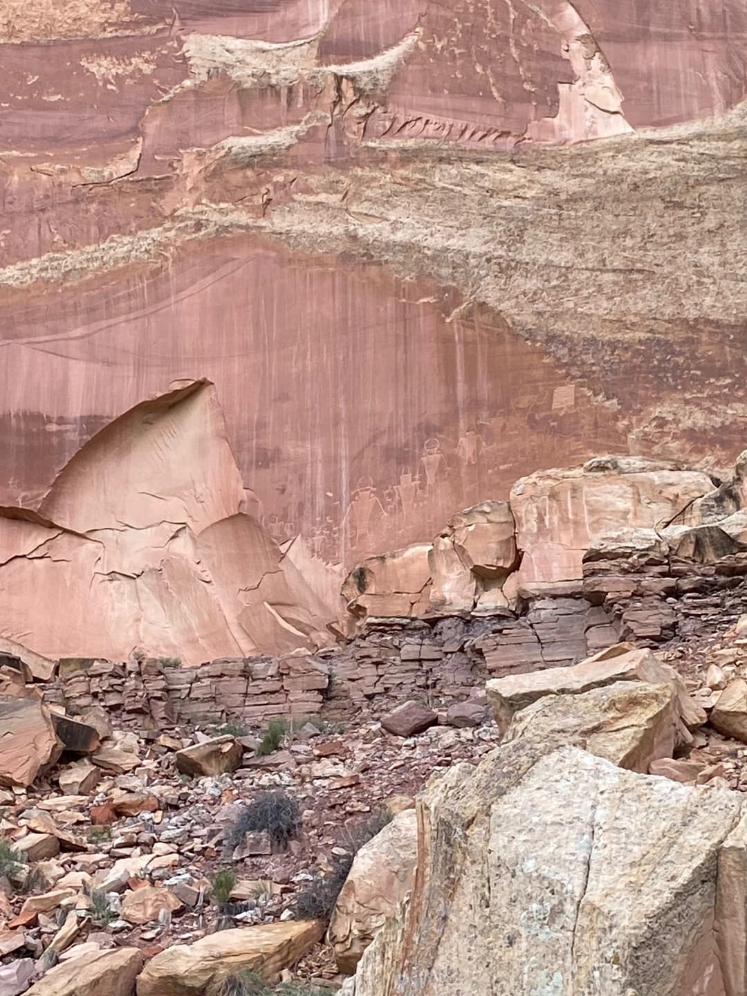 petroglyphs in capitol reef park carved by the fremont c