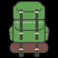 a minimalist design cartoon backpack