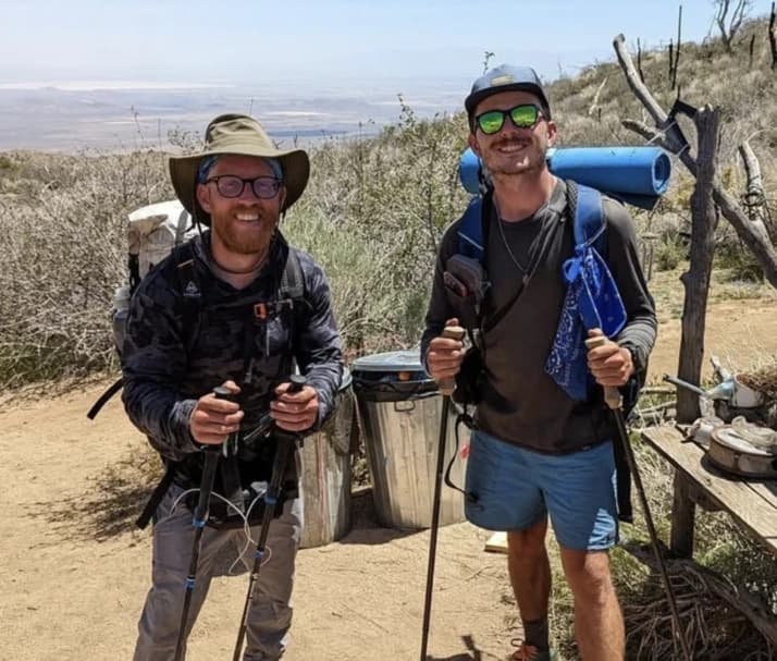 Austin Augsburger and Jackrabbit on the trail together
