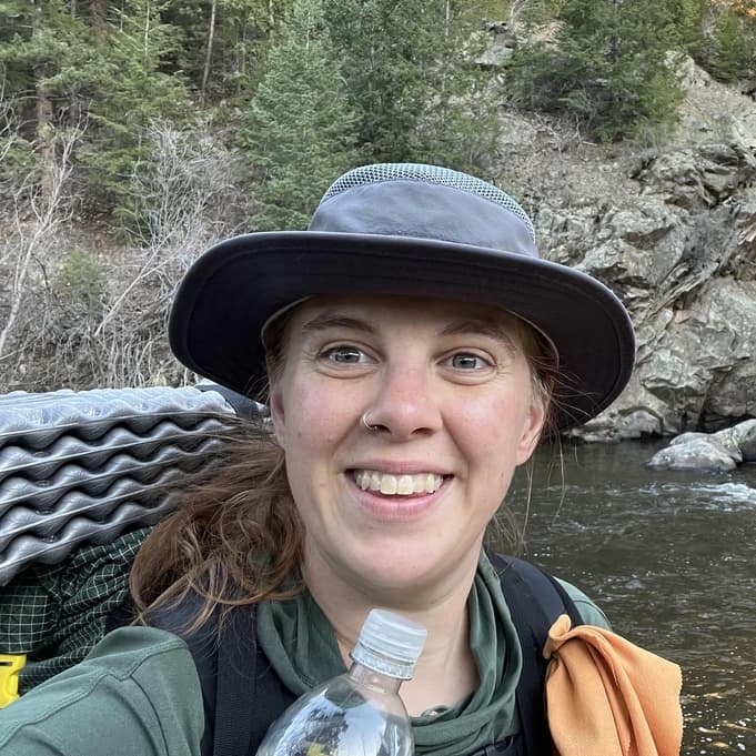 Mackenzie Fresquez selfie on a river