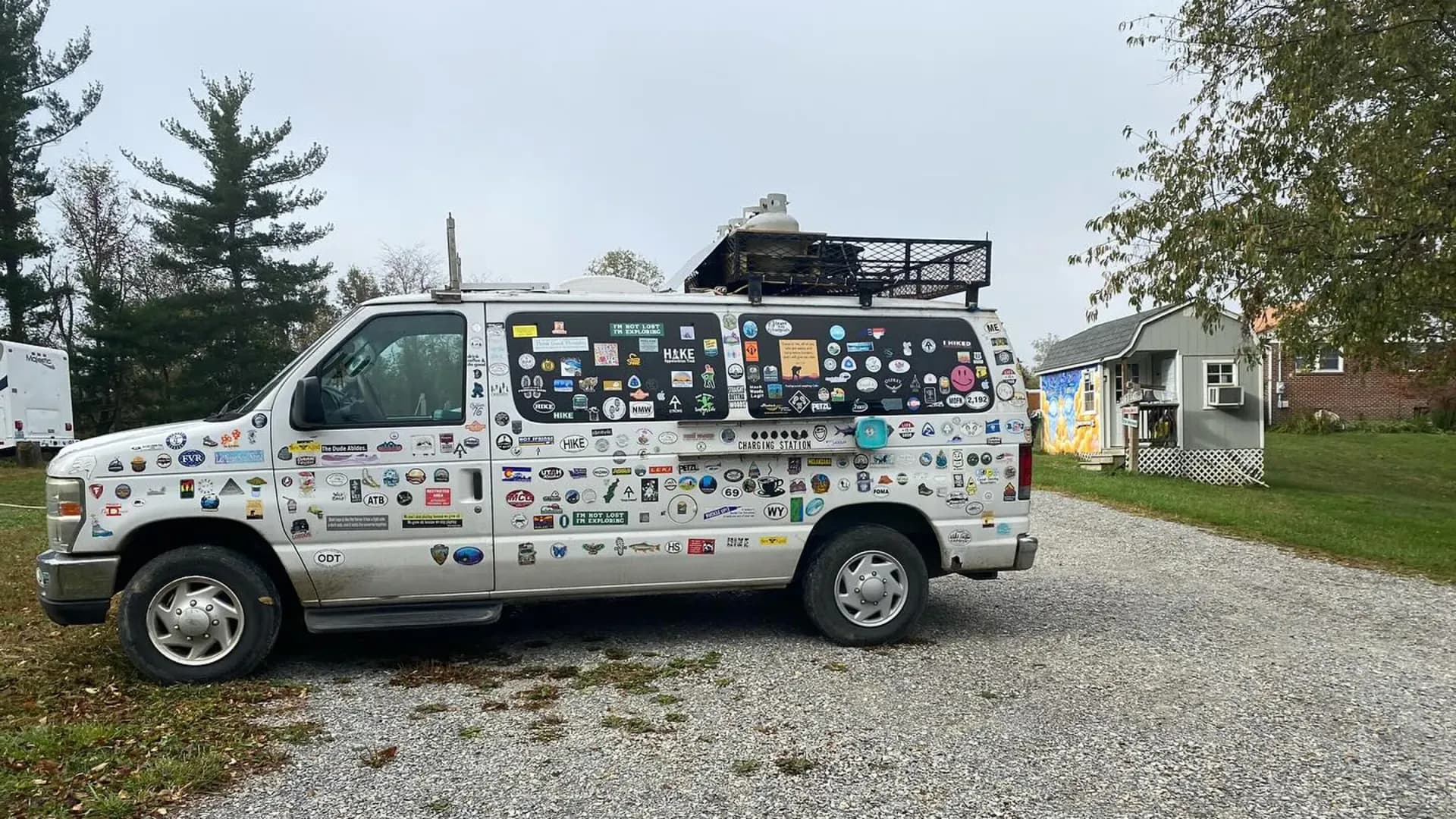 Tim Davis with his Fresh Ground Leapfrog Café van